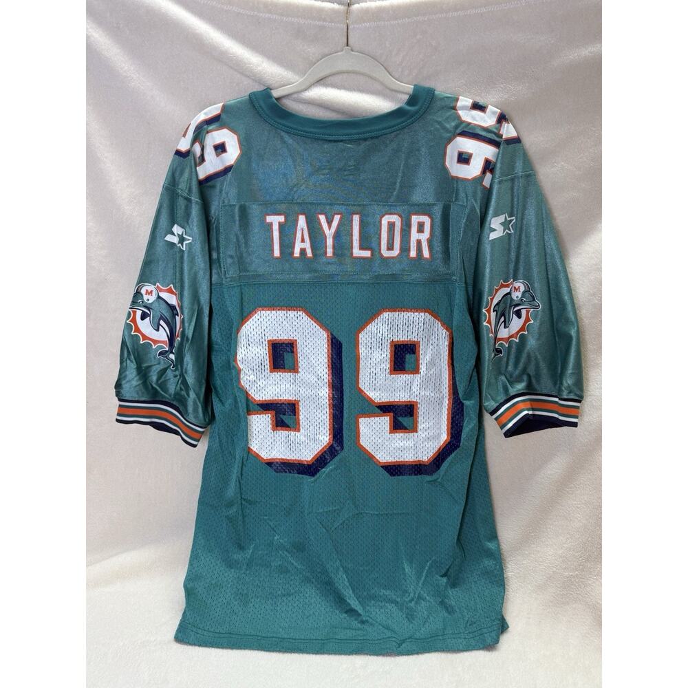 Vintage Jason Taylor Jersey Miami Dolphins Starter Home #99 Men's 48 Large 1995